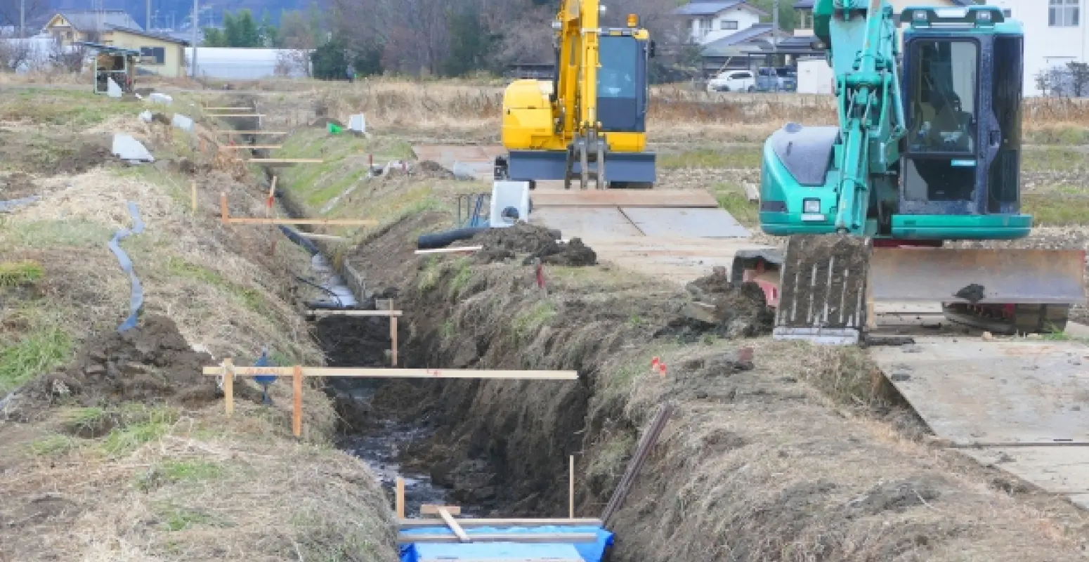 道路補修の様子