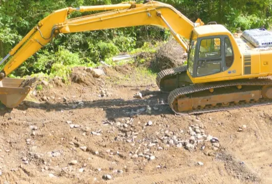 道路工事整備中の様子