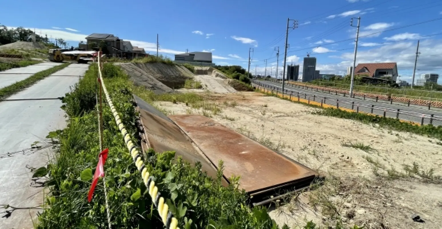 道路補修の様子